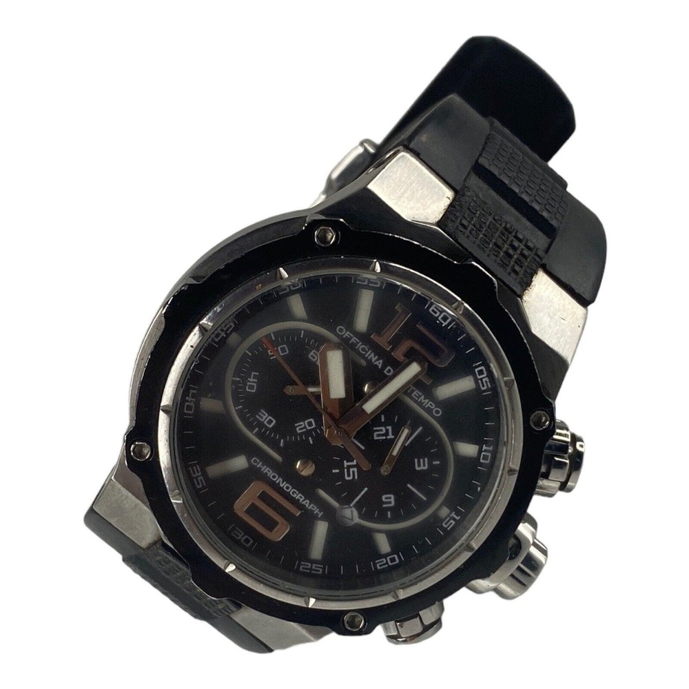 Officina Del Tempo Power Black Dial Chronograph Watch OT1030/10N